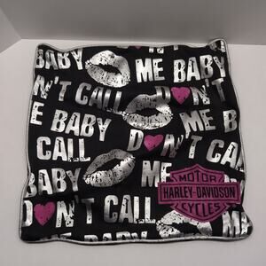 Harley Davidson Accent Throw Pillow Cover Only Don't Call Me Baby Lipstick